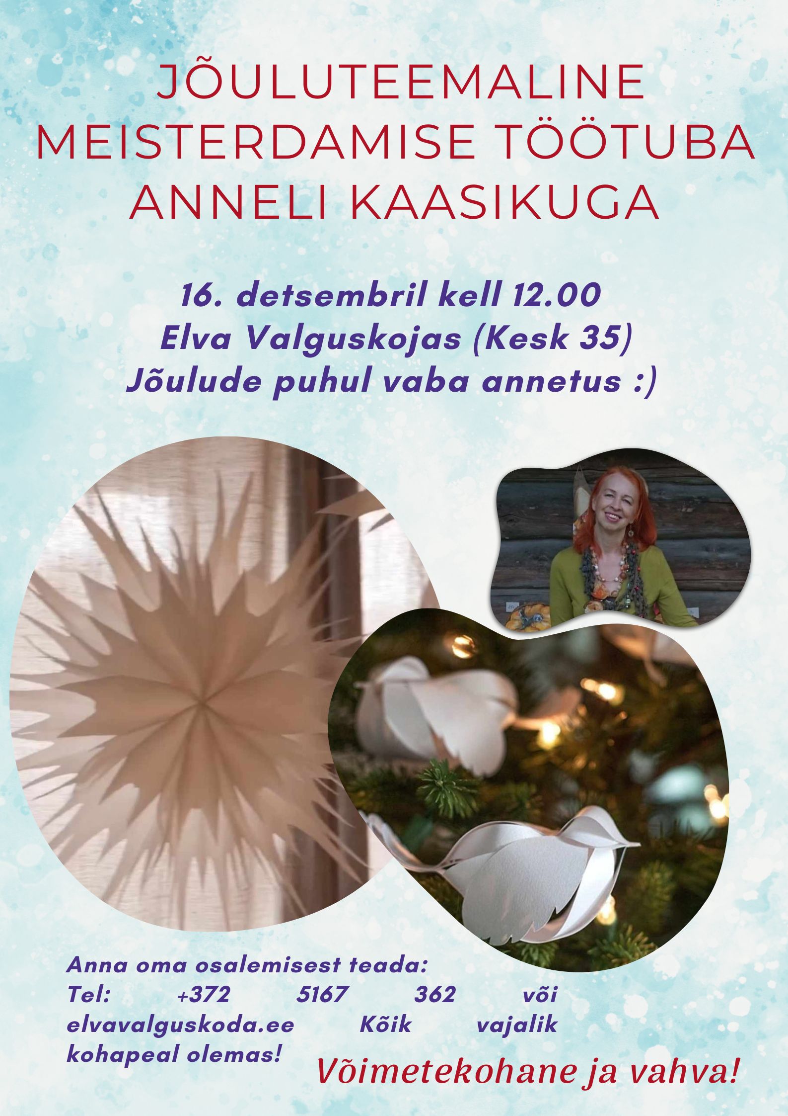 Jõulukinkide valmistamise töötuba Anneli Kaasikuga 25.11