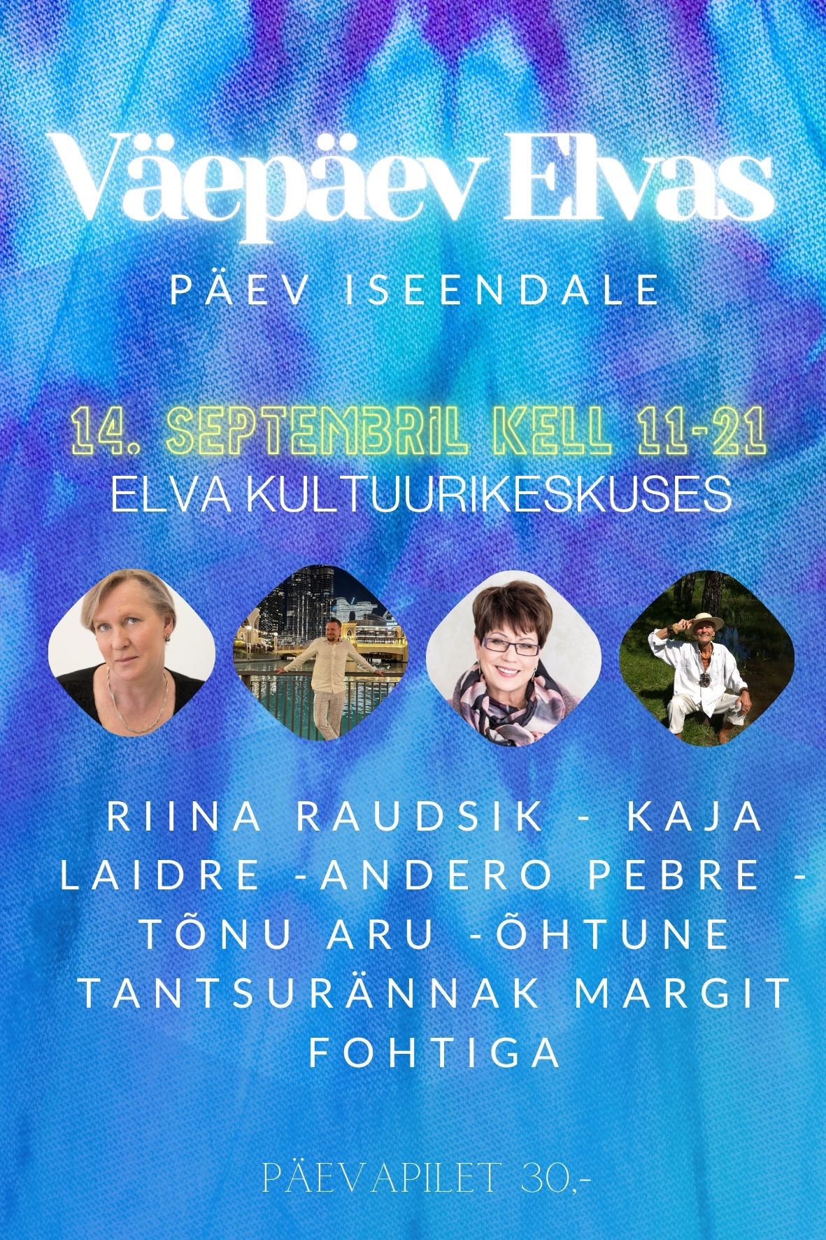 Väepäev Elvas 14. septembril algusega kell 11.00 Elva Kultuurikeskuses