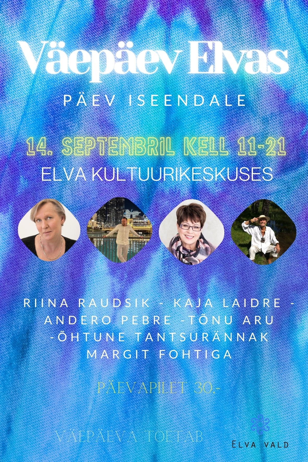 Väepäev Elvas 14. septembril algusega kell 11.00 Elva Kultuurikeskuses